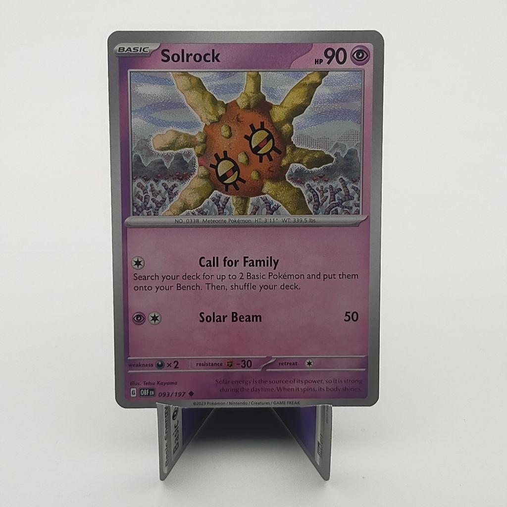 Kartu TCG Pokemon EN Original Solrock OBF 093/197
