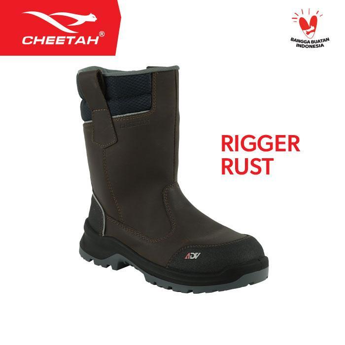 Sepatu Safety Cheetah ADV  Rigger Brown Original -Safety Shoes Cheetah Composite
