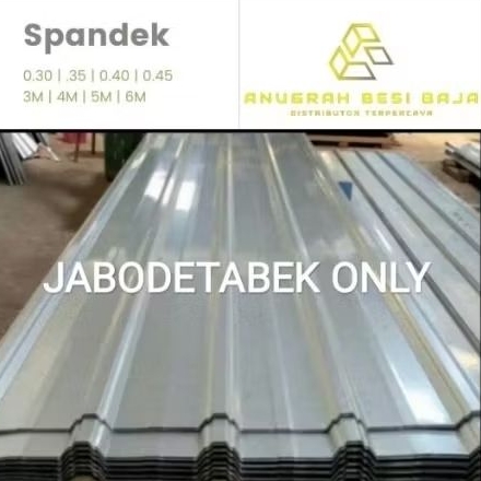 Atap Spandek Baja Ringan 0.30-0.40 Panjang 3m/4m/5m/6m