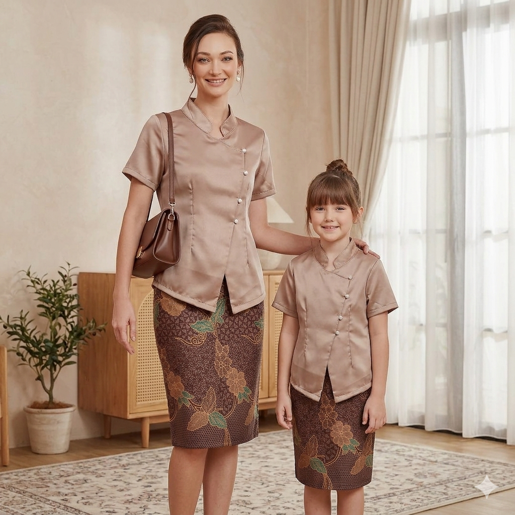 TERBARU Atasan couple Janggan Polos Ibu Dan Anak Kebaya Wisuda Adat Baju Atasan Kebaya Kartinian