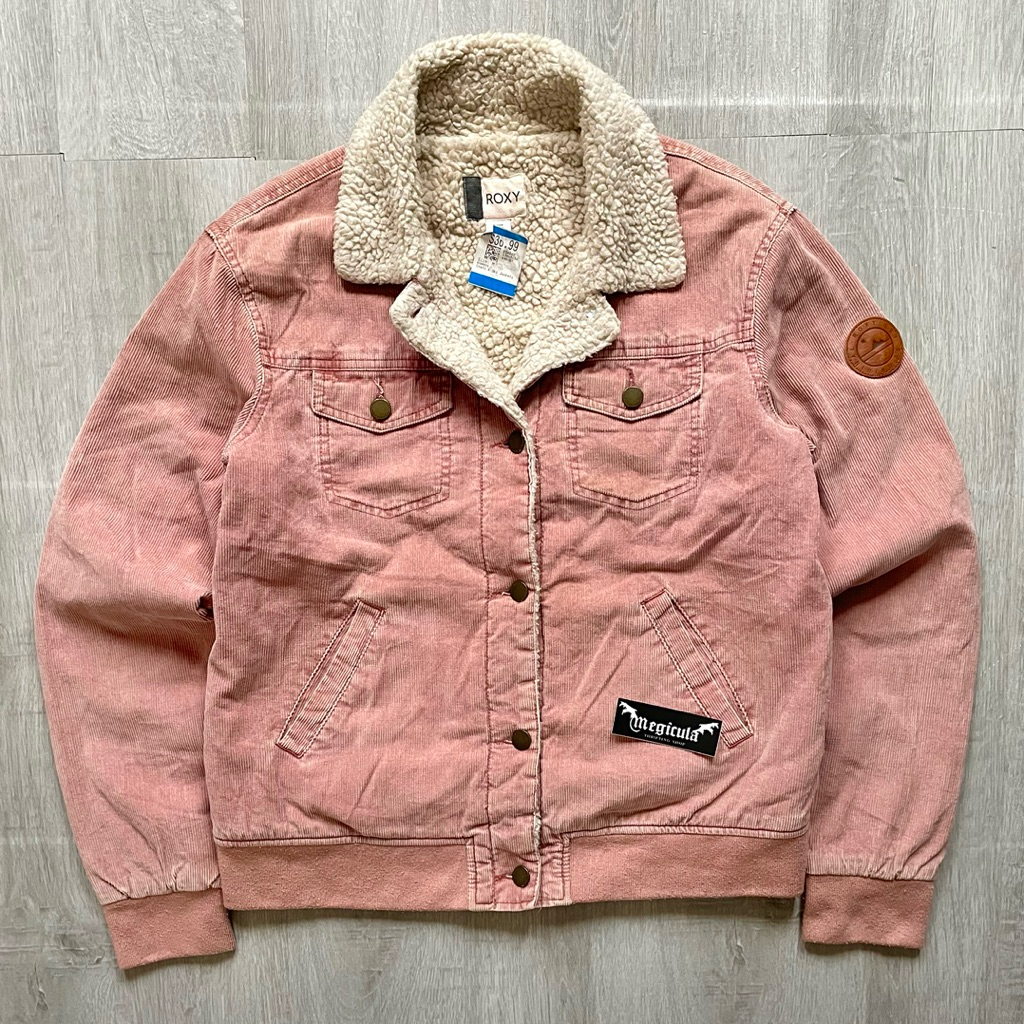 Roxy Vintage Corduroy Sherpa Trucker Jacket
