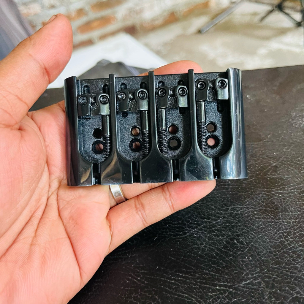 bridge bass 4string alchemy original warna hitam- bridge bass 4string model hipshot
