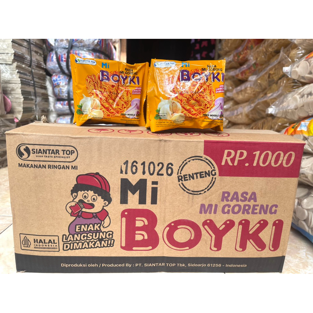 Snack Mie boyki 1 dus isi 8 renteng / Mie boyki dus dusan murah