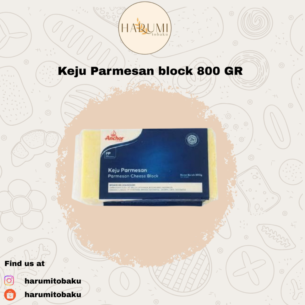 Parmesan Cheese Block Anchor / Keju Parmesan Block Anchor - 800 Gram