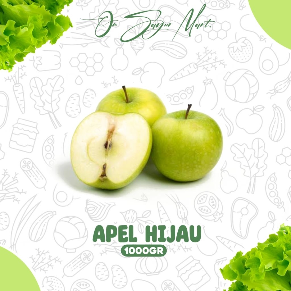 Apel Hijau Fresh Import 1000gr (Fresh Fruits)
