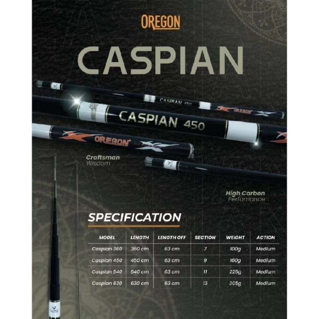 JORAN TEGEK OREGON CASPIAN CARBON 450-540-630 CM