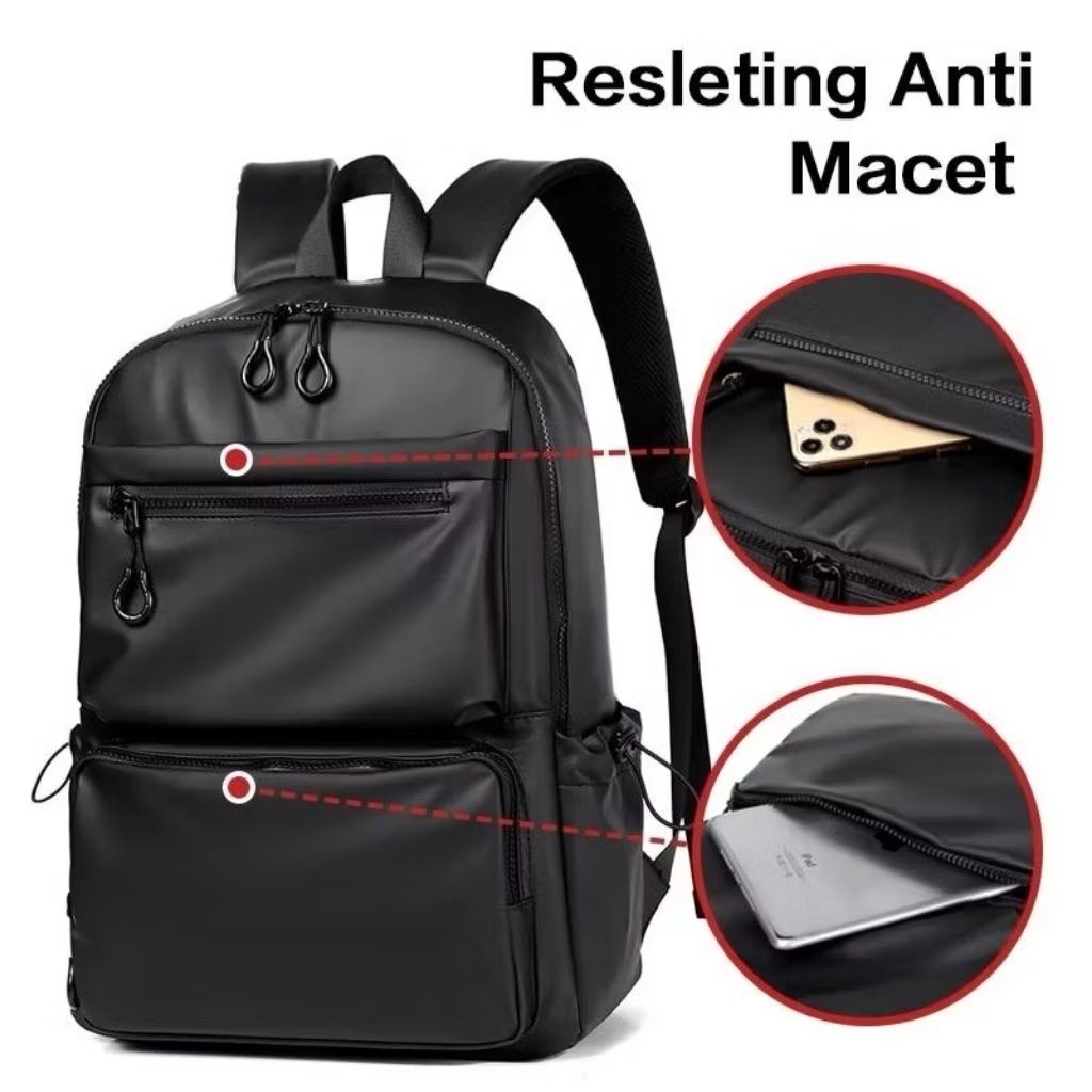RANSEL PRIA WANITA POLOS WATERPROOF TAS SIMPLE ANTI AIR POLOS WATERPROOF