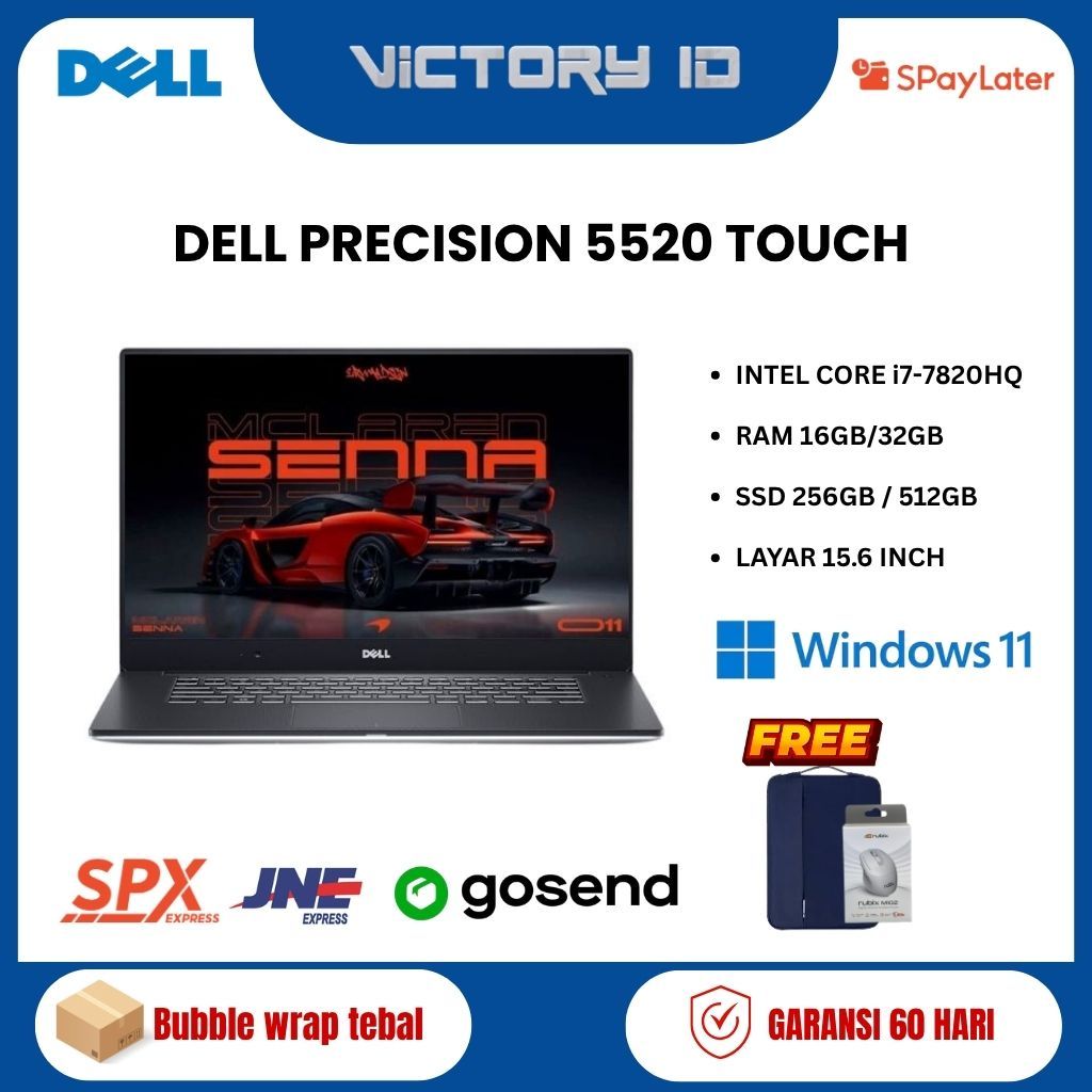Workstation Dell Precision 5520 QUADRO M1200 I7-7820HQ RAM 32GB SSD 512GB