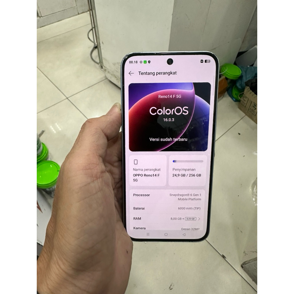 oppo Reno 14F 5G 8/256 bekas