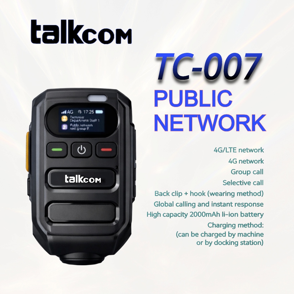 HT POC TALKCOM TC-007 Walkie Talkie POC Global include Simcard