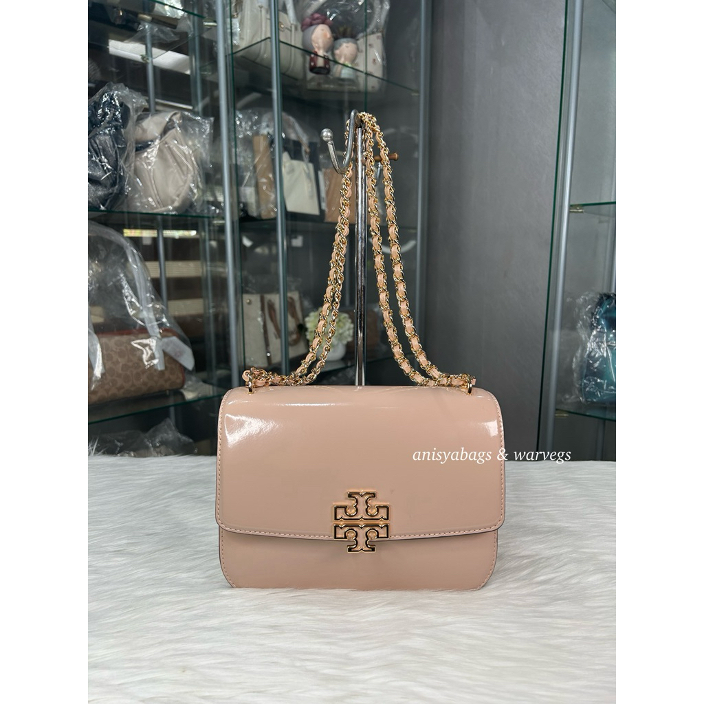 TB Britten Patent Small Adjustable Shoulder Bag Original