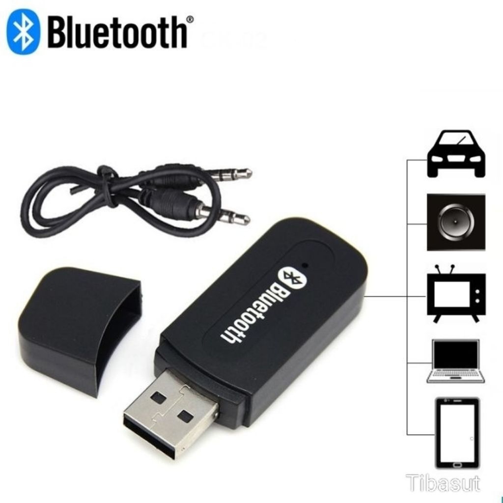 Receiver Bluetooth USB + Kabel Aux Audio Mobil Speaker Wireless