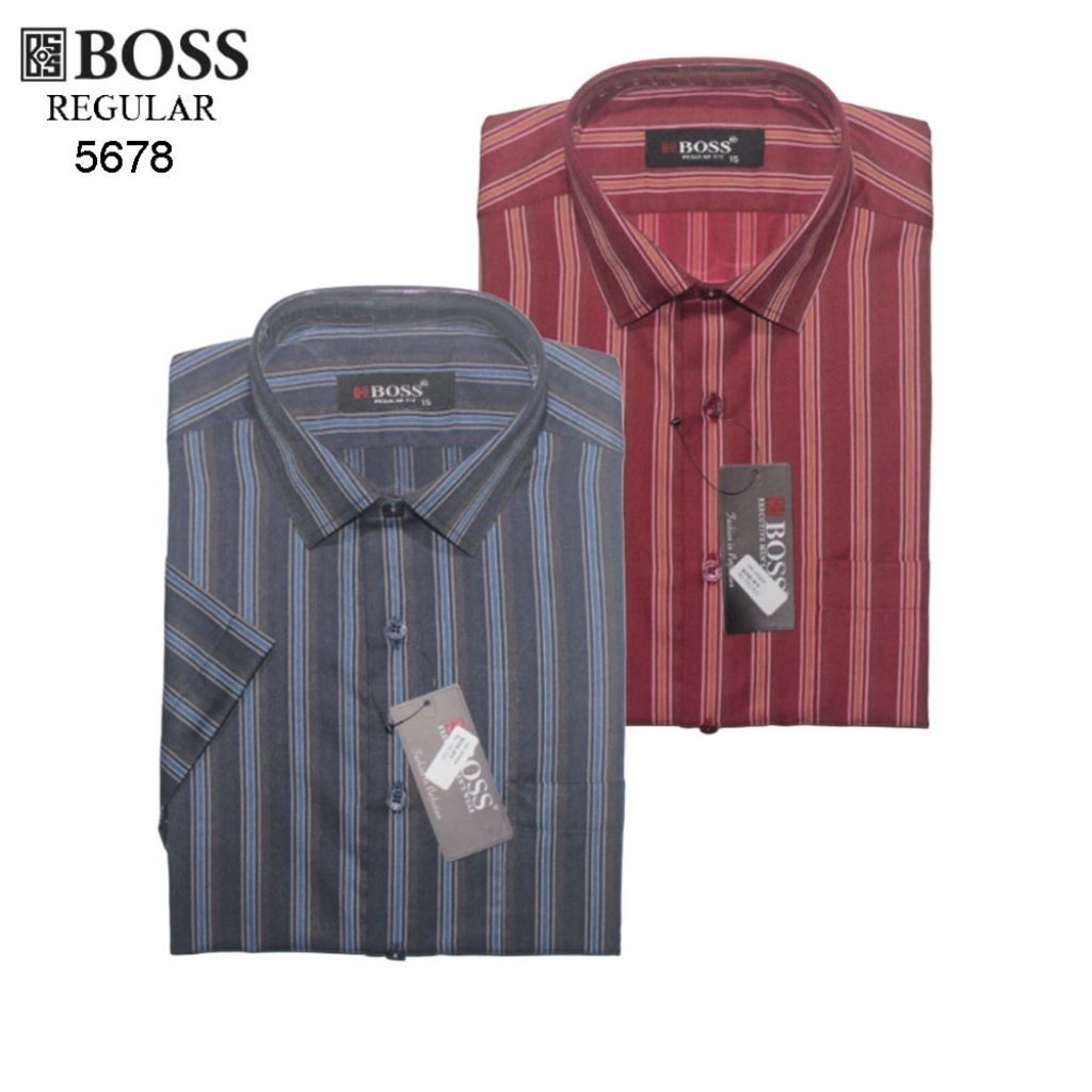 KEMEJA TANGAN PENDEK REGULAR BOSS 5678