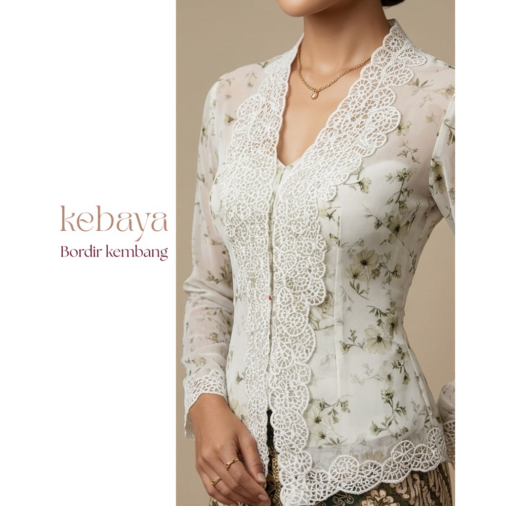 kain kebaya sutra creft bordir kerawang/kebaya bali bordir/ kain kebaya bordir/bahan kebaya bordir