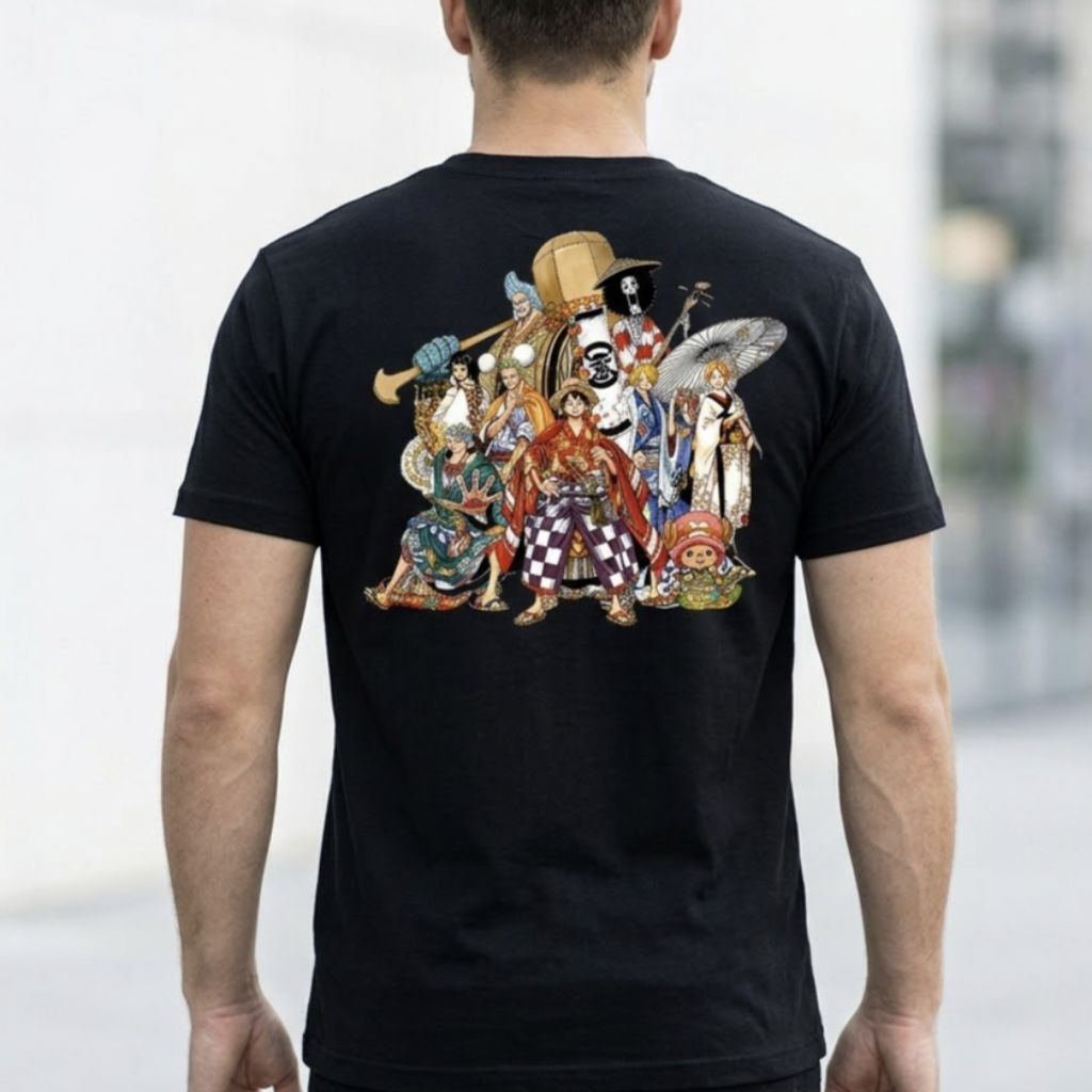 PAKAIAN ATASAN PRIA BAJU KAOS TSHIRT ONE PIECE ANIME CARTOON