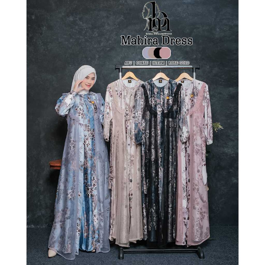 YASMIN MAHIRA DRESS BY BIMA COLLECTION DRESS PESTA KONDAGAN DRESS  BAHAN SILK PREMIUM MIX TILEU