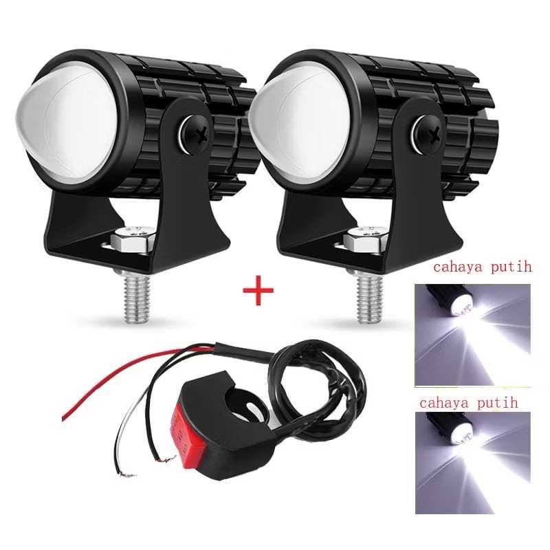 LAMPU TEMBAK SOROT MINI 2 WARNA AC DC MOTOR MOBIL TRUK SUPER BRIGHT