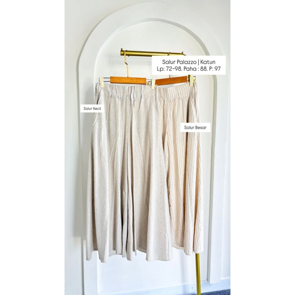 Salur palazzo - celana bahan katun