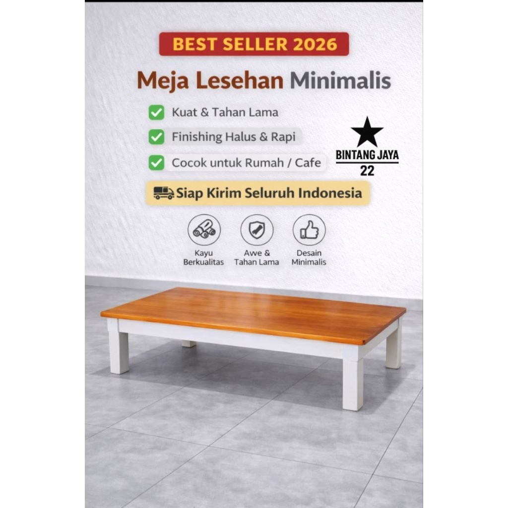 Meja Lesehan Kayu Mahoni Minimalis Meja Makan Meja Kayu Serbaguna
