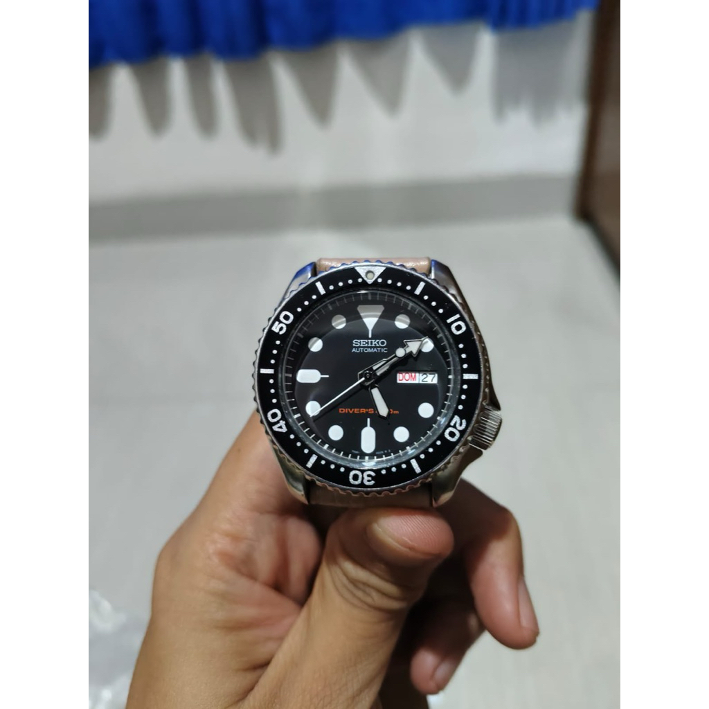 jam seiko pria diver skx007 second