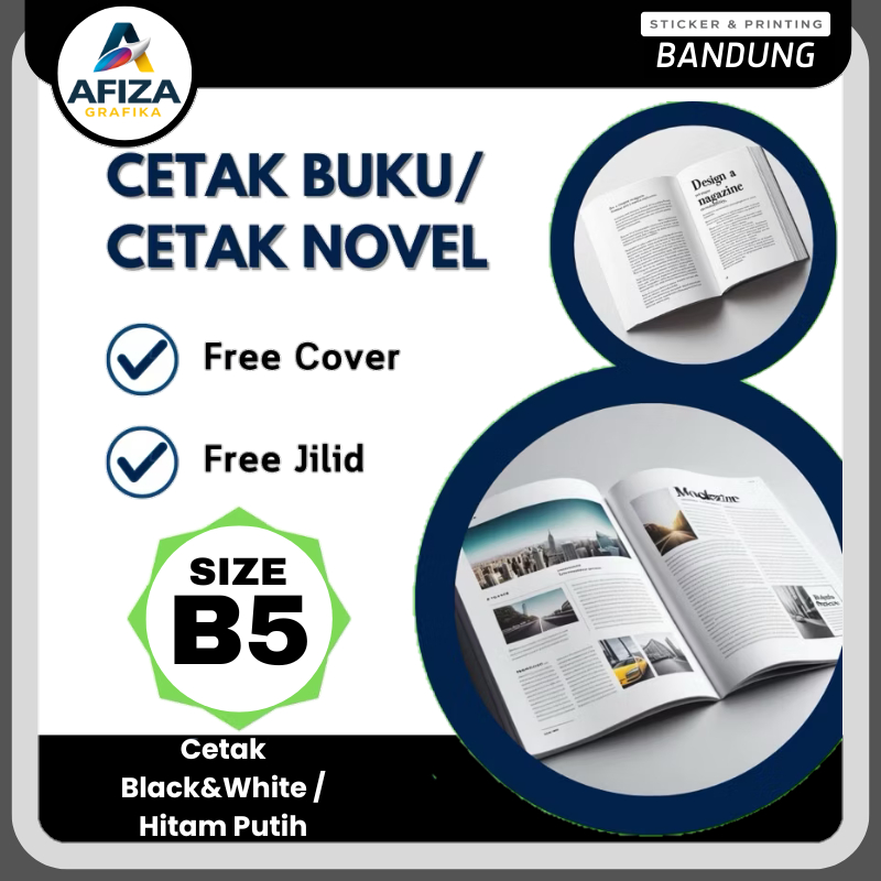 Jasa Cetak Buku B5 Murah | Print Novel & Kitab | GRATIS Cover + Jilid
