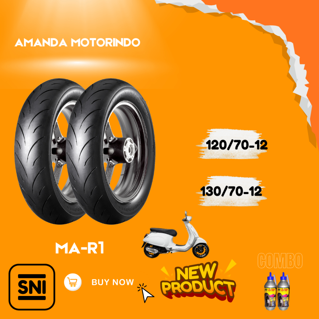 (READY COD) SEPASANG MAXXIS MA-R1 [ 120/70-12, 130/70-12 ] Ban Motor VESMET TUBELESS SOFT SOMPOUND M