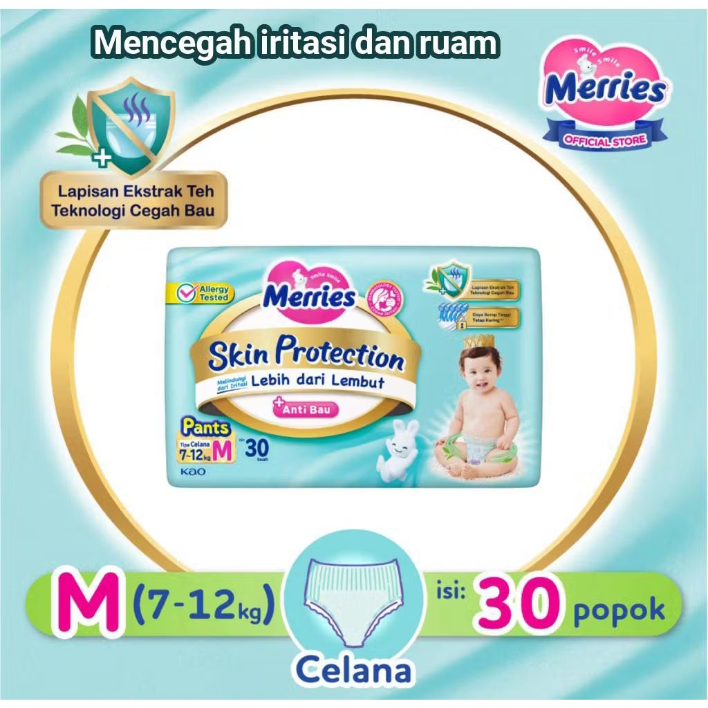 Popok Merries Makuku ukuran NB, S, M dan L