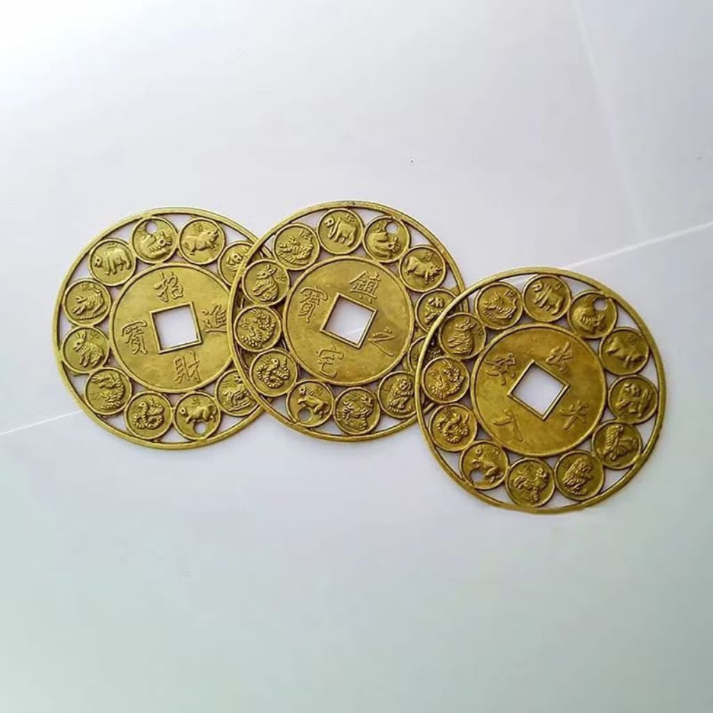 aksesoris koin 12 shio fengshui
