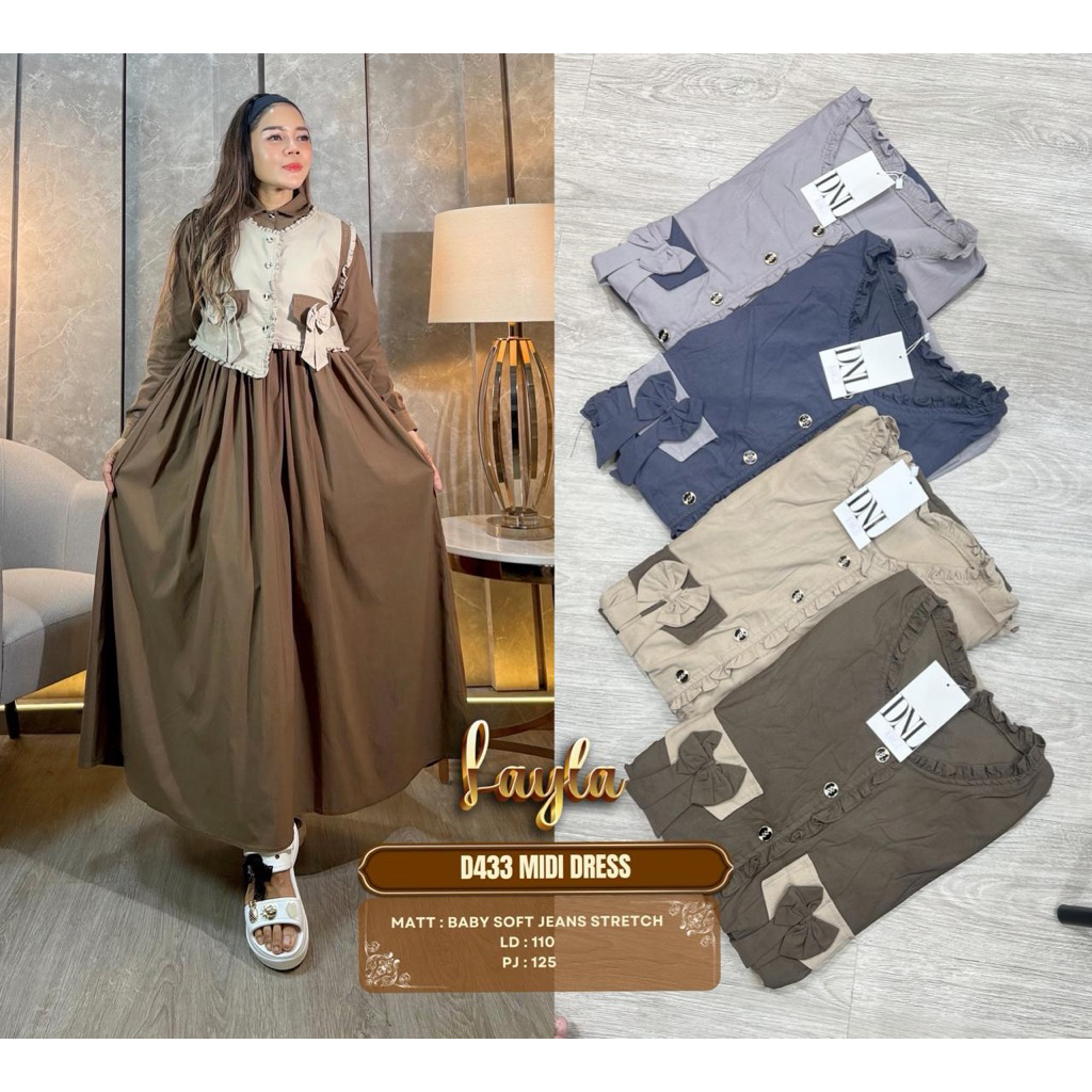 Dress Layla pita / dress Layla terbaru / gamis Layla terbaru vest