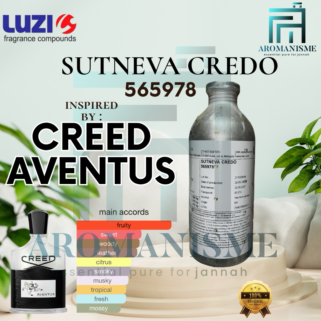 Bibit Parfum Searah Creed Aventus By Luzi Sutneva Credo Repack 50ml / 100ml