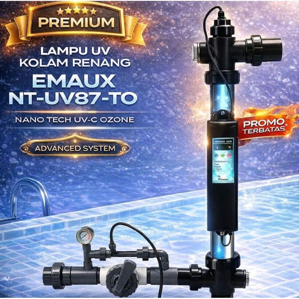 LAMPU UV KOLAM RENANG EMAUX NT-UV40 40WATT UV PEMBUNUH BAKTERI