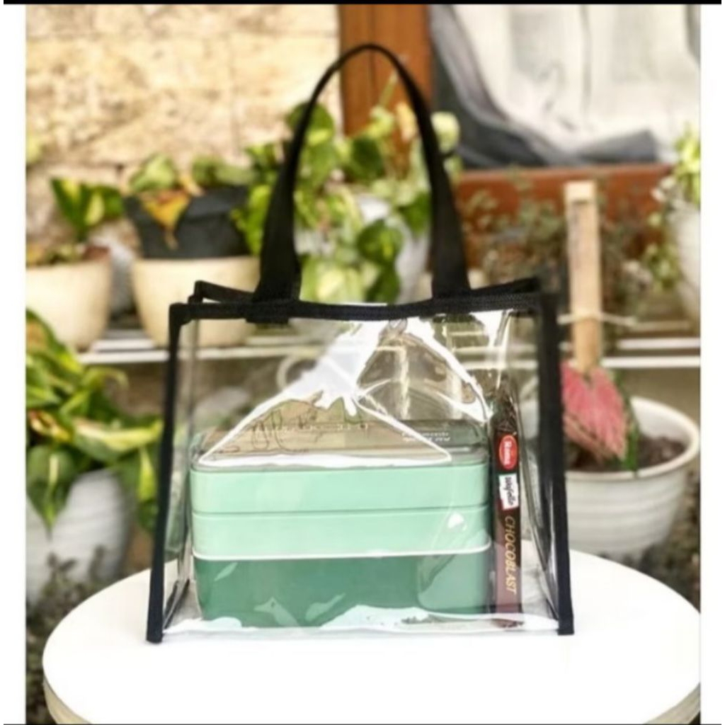 Tas Mika Transparan 25x20x12 Totebag Souvenir