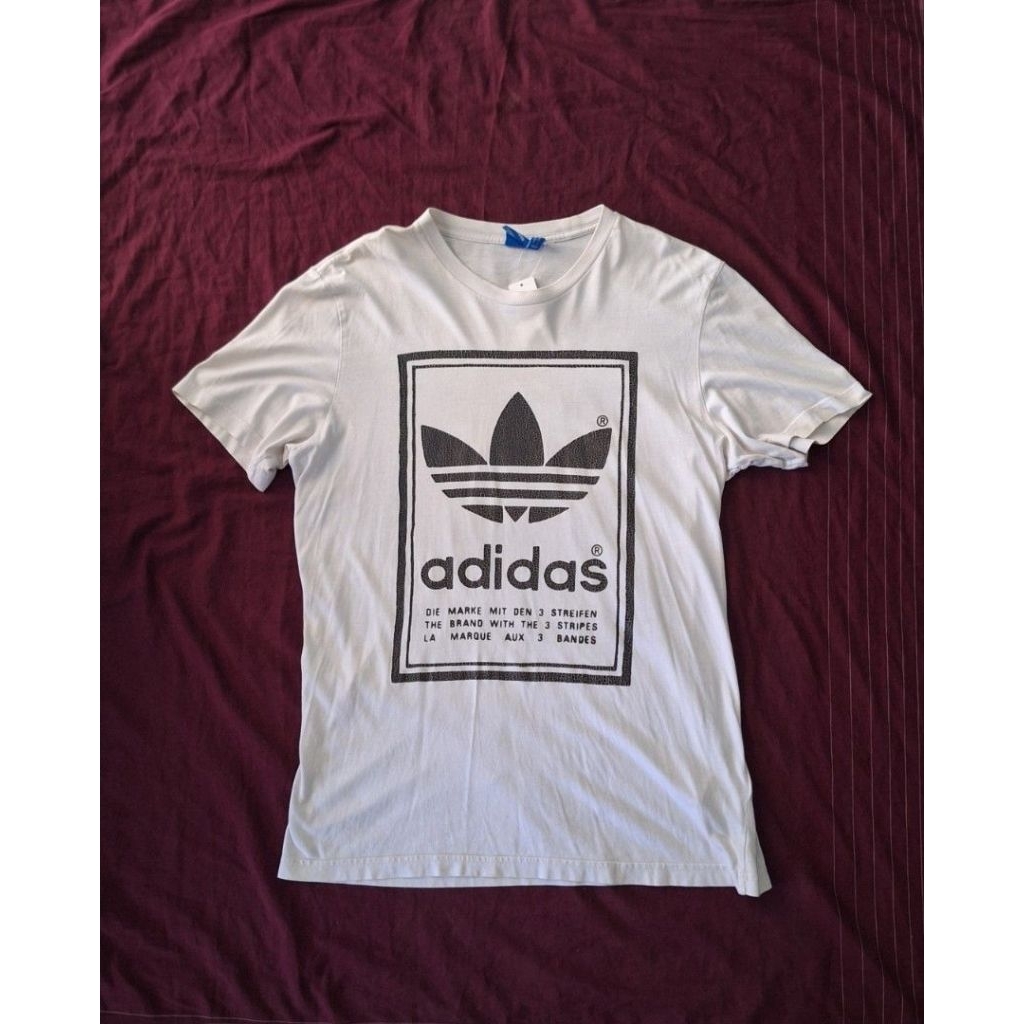 Adidas T-Shirt Big Logo Trifoil Size L