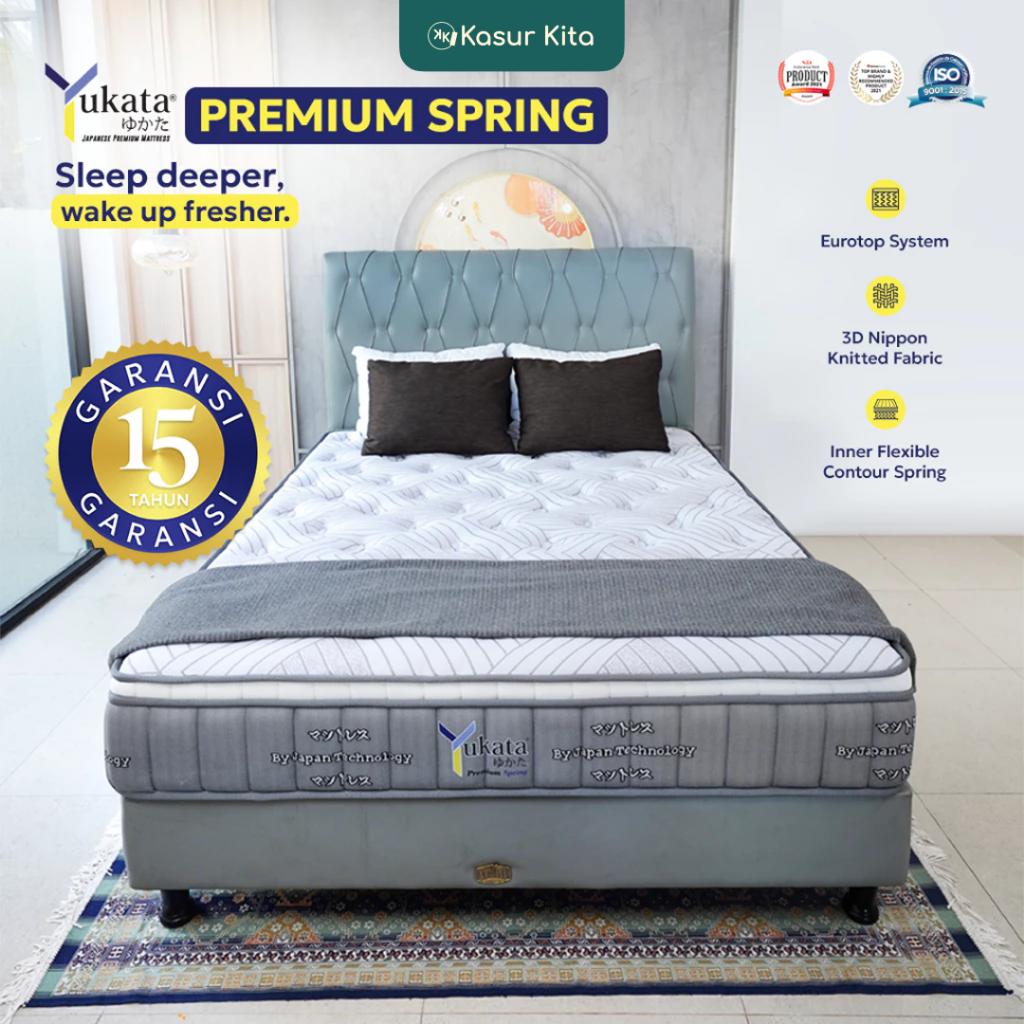 Kasur Spring Bed YUKATA PREMIUM SPRING - Tebal 28cm | 100x200, 120x200, 160x200, 180x200, 200x200