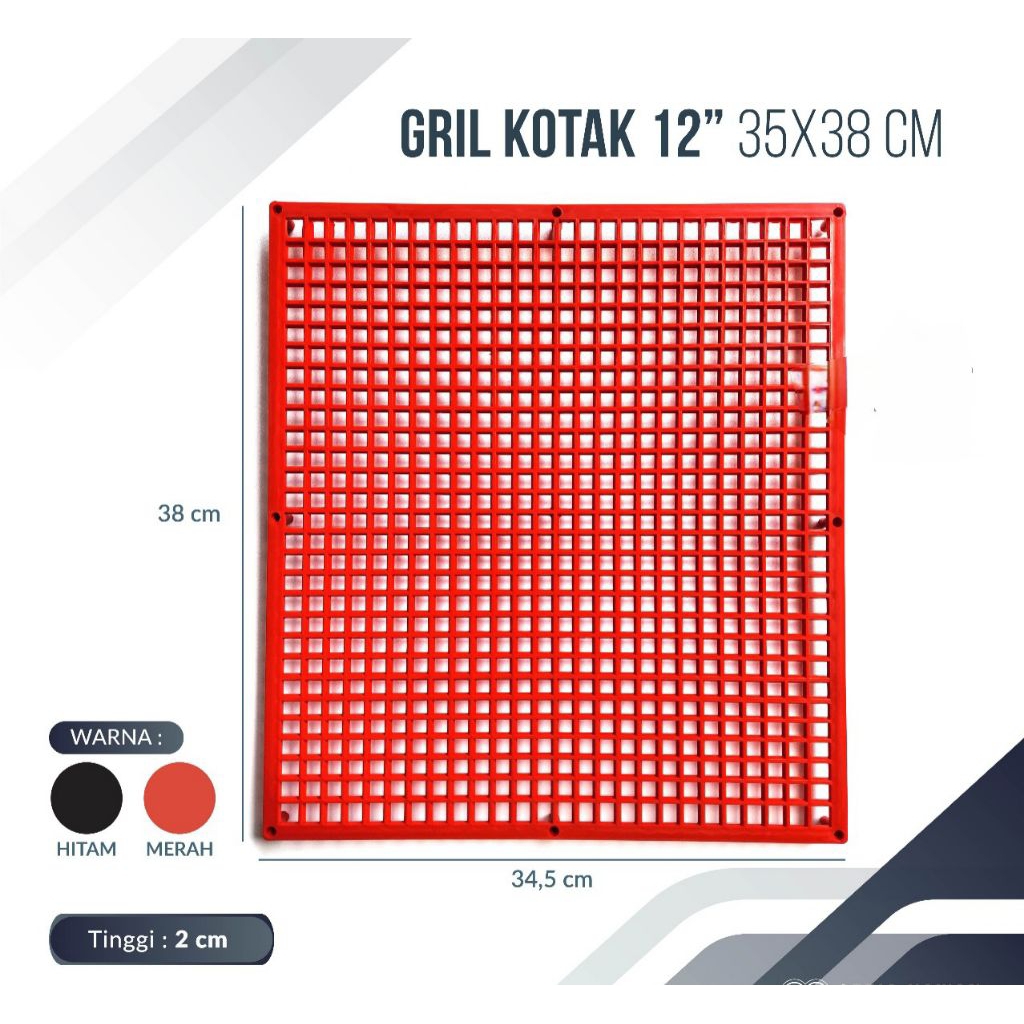 grill speaker 12 inch tutup speaker 12" kotak merah bahan plastik tebal dan berkualitas