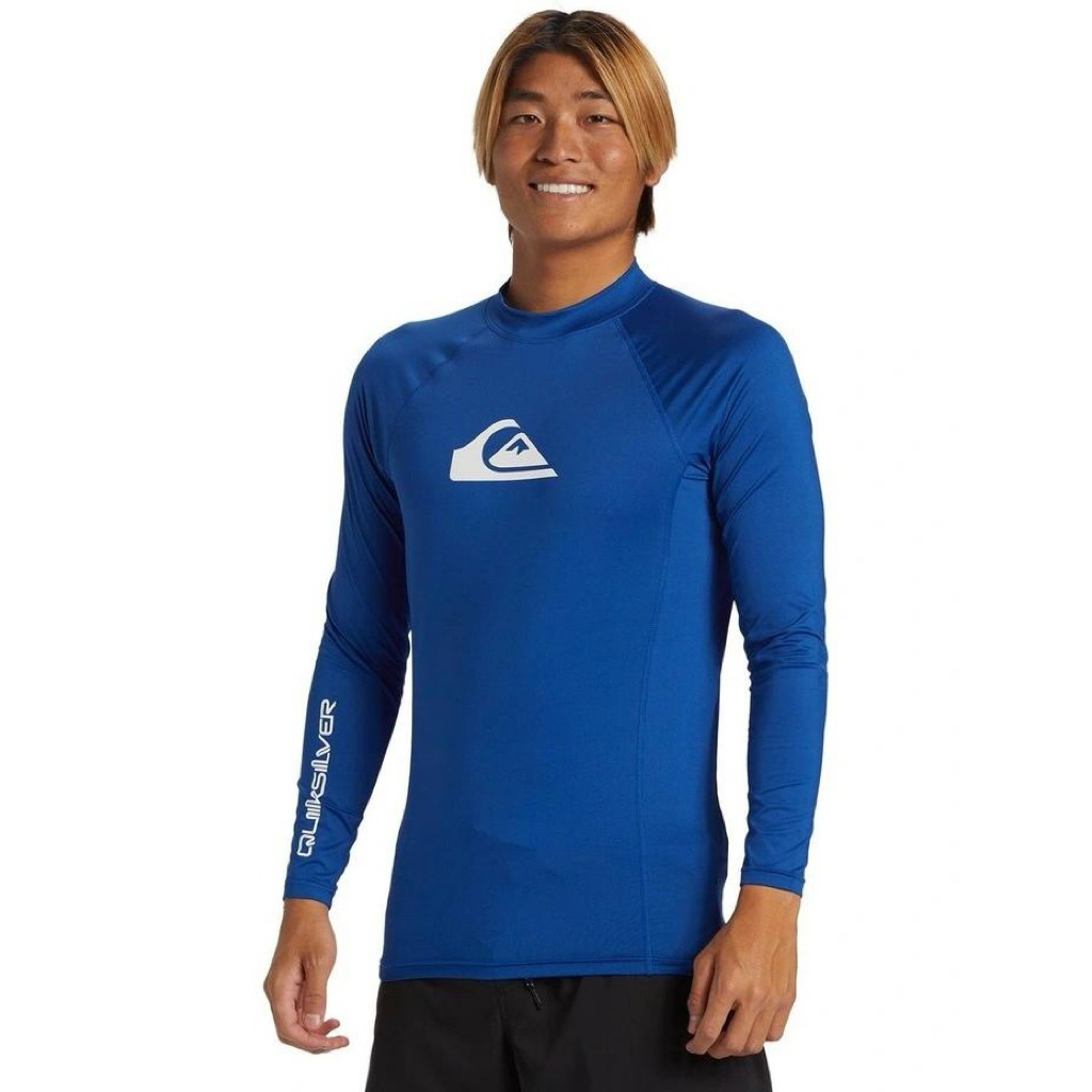 Kaos Quiksilver Rashguard Blue Logo