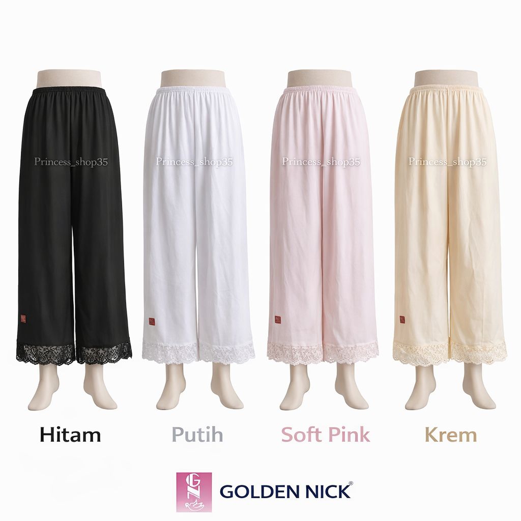 Celana Dalaman Wanita Panjang / Rok Dalaman Gamis Golden Nick