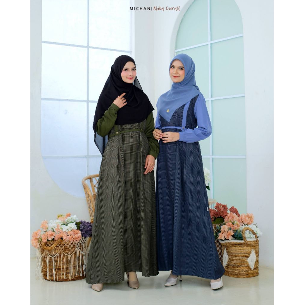 DRESS OVERALL ALIKA BY MICHAN | GAMIS KOTAK KOTAK