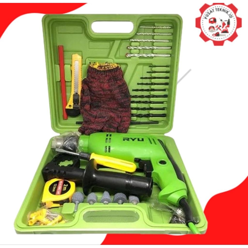 MESIN BOR LISTRIK BETON 13MM RYU RID 13-1REB / BOR LISTRIK DRILL BETON RYU