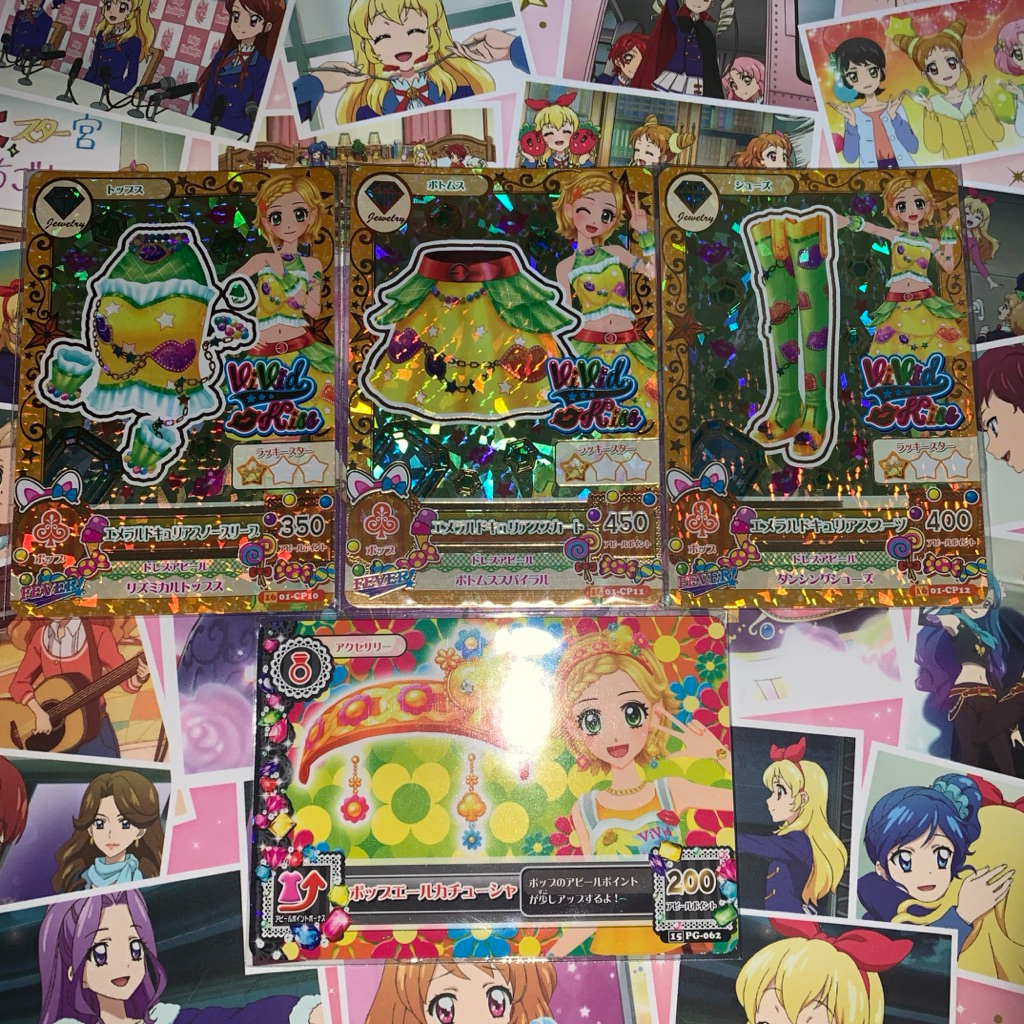 BOOKED Aikatsu Hinaki Shinjo Emerald Curious Vivid Kiss Boom Jewelry Rare