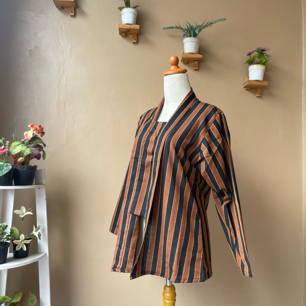 ATASAN KEBAYA BAJU LURIK ADAT JAWA KUTUBARU LENGAN PANJANG DEWASA WANITA | BAJU ADAT JAWA WANITA