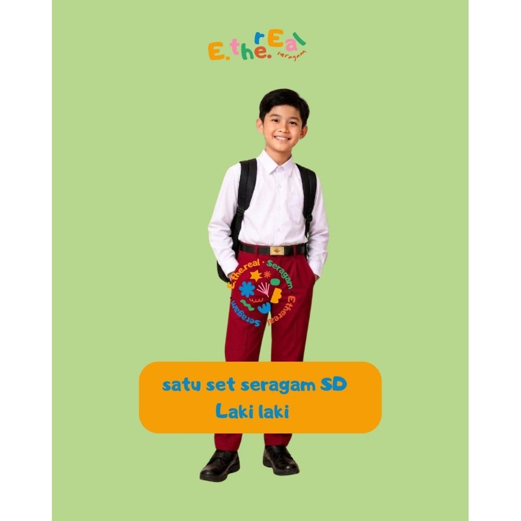 Satu Set Seragam Sekolah SD Laki-laki Panjang Premium