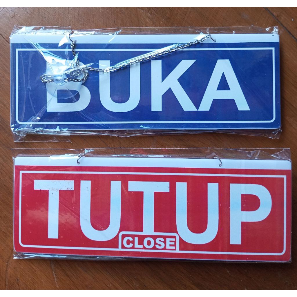 Tulisan Buka Tutup Gantung Buka Tutup Akrilik