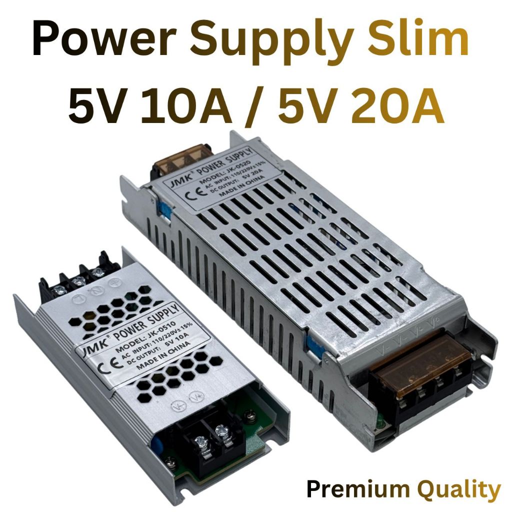 POWER SUPPLY 5V 10A / 5V 20A SLIM RUNNING TEXT  SWITCHING ADAPTOR SMPS