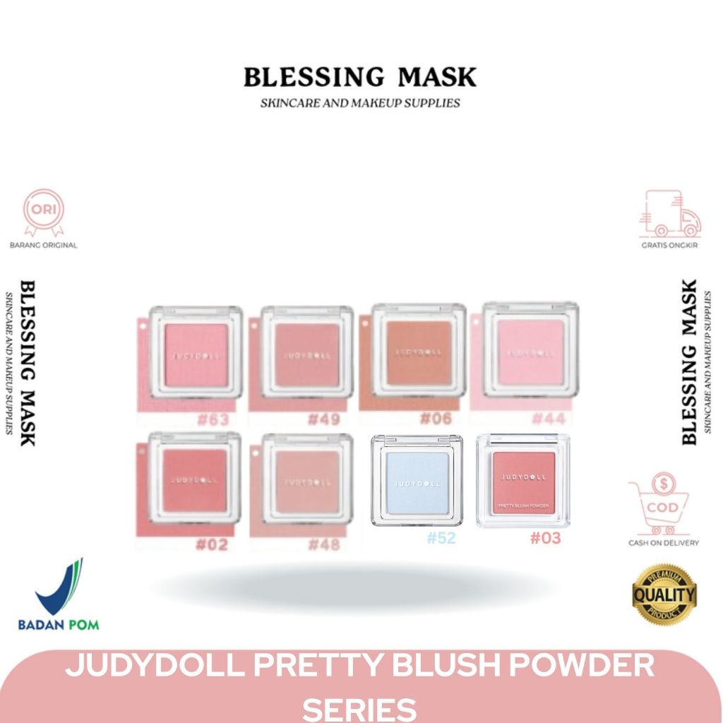 Judydoll Pretty Blush Powder 2gr | Blush On Blendable Formula
