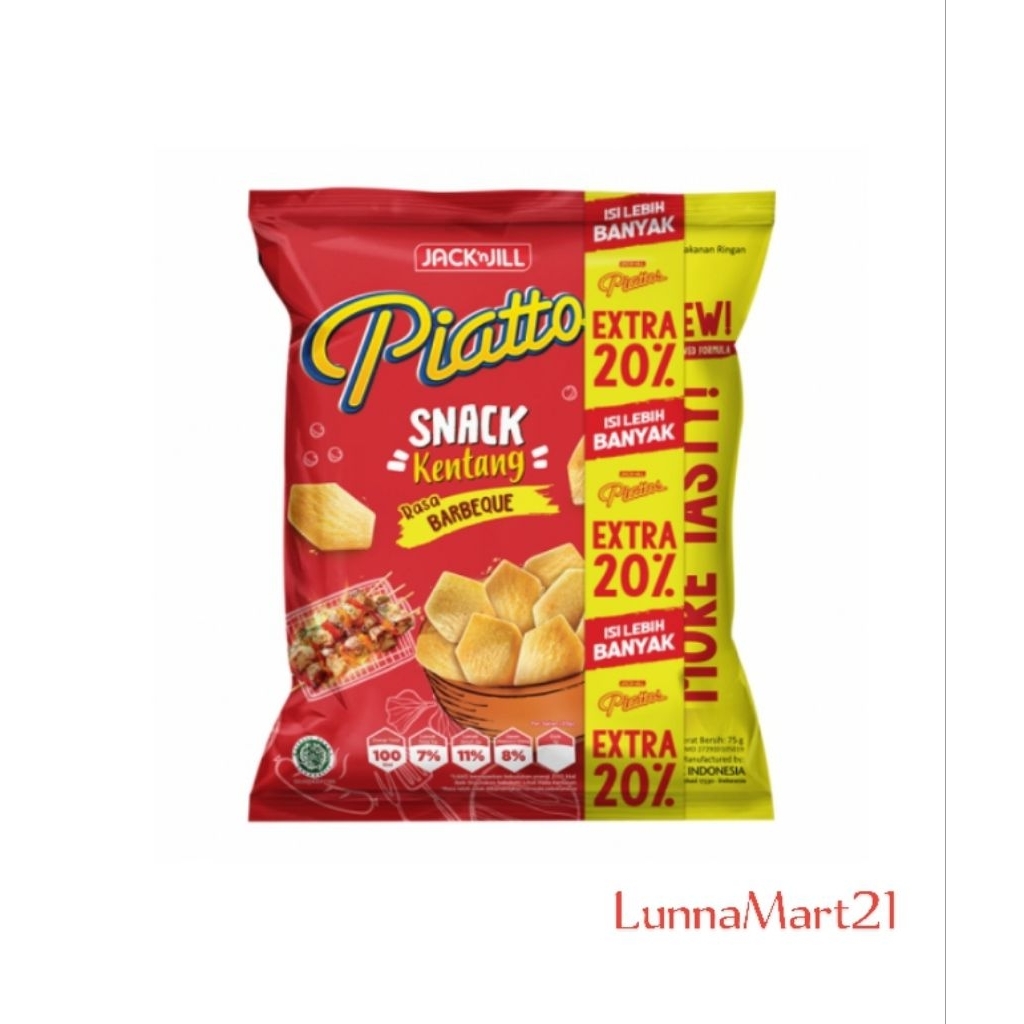 piattos Snack kentang barbeque 75gr