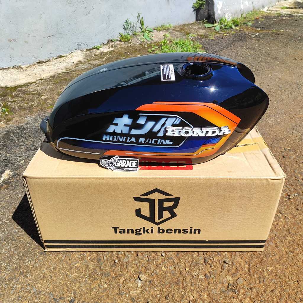 Tangki cb 100 Hitam 007 LIS honda Racing Tengki cb100 CB 125 Cb125 Pres Bahan Tebal Galfanis