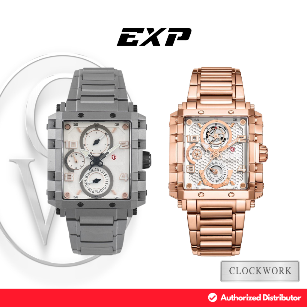 Jam Tangan Wanita Expedition E 6757 BFB  Rantai Titanium Sporty Multifungsi