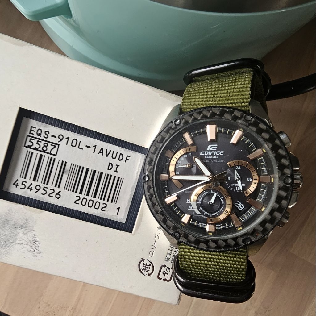 CASIO EDIFICE Tough Solar EQS 910 49mm BIG WATCH jam tangan