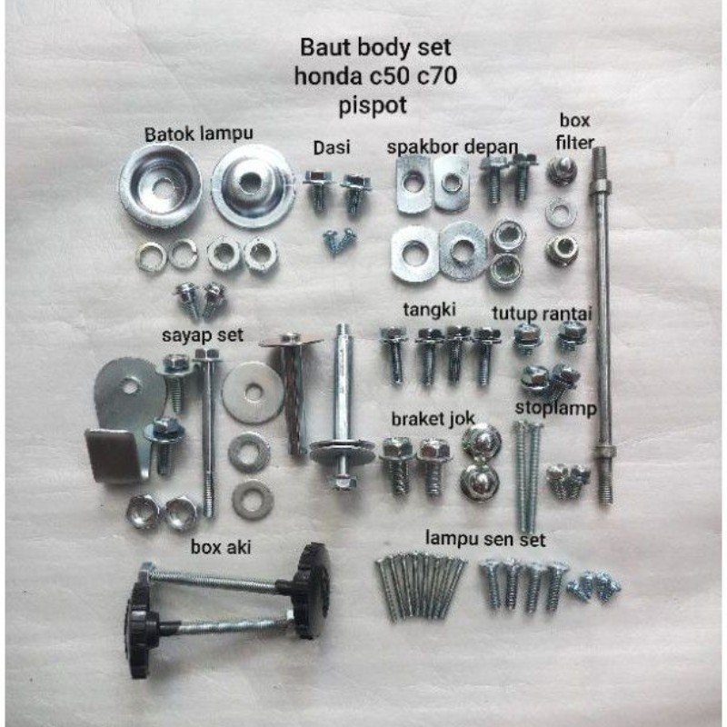 Baut Body Full set c50 c70 Pispot